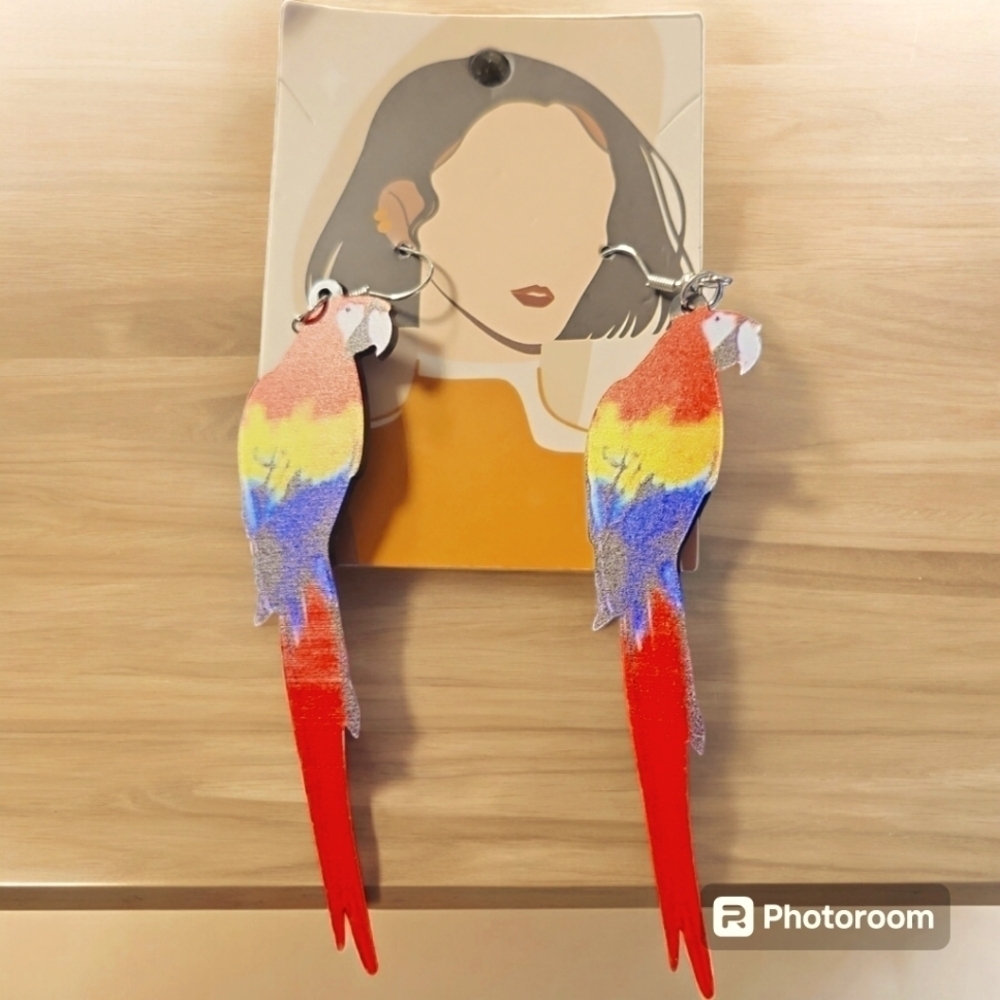 Unique and Exquisite Parrot Dangle Drop Earrings